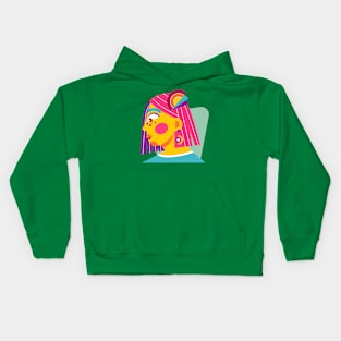 Woman Abstract Shapes Funny Kids Hoodie